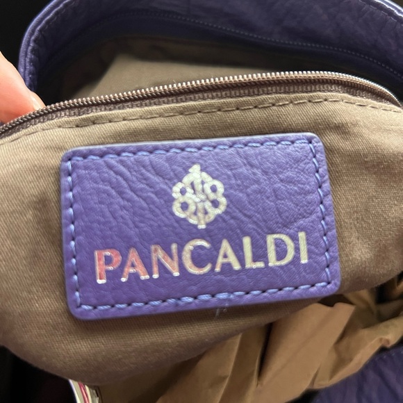 Pancaldi Italian Leather Handbag | Purple Statement | Luxe, Soft & Function - Picture 9 of 14
